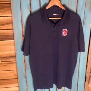 Andretti Global polo shirt size XL navy blue red white on Sport-tek blank